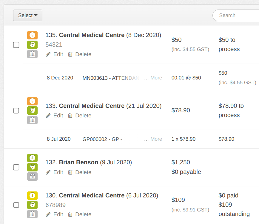 Payments and Line Items